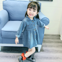 YueBin女童春装2020新款超洋气小童1-5岁3宝宝4儿童牛仔连衣裙公主裙子6裙子童