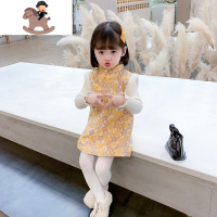 YueBin女童过年衣服秋冬新款儿童公主裙女宝宝新年装唐装拜年服过年裙子裙子