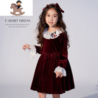 YueBin秋装中大女童连衣裙秋冬季童装韩版新款洋气儿童公主裙宝宝小裙子裙子