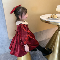 YueBin女童加绒连衣裙儿童2020新款冬装裙子宝宝周岁礼服小童洋气公主裙裙子