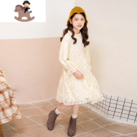 YueBin女童儿童2020新款韩版潮加绒连衣裙超洋气中大童裙子公主裙秋冬装裙子