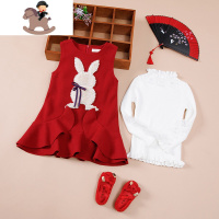 YueBin女童连衣裙秋冬韩版洋气时髦公主裙小童裙子2020新款女宝宝冬装裙子