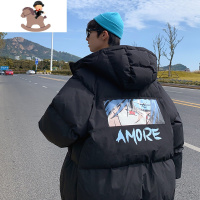 YueBin棉衣男孩子冬季加厚宽松韩版潮流外套青少年初高中学生大童面包服毛衣