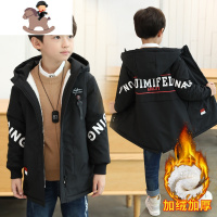 YueBin男装男童冬装加绒外套2020新款儿童男孩秋冬冲锋衣中大童洋气风衣毛衣