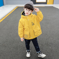 YueBin男童外套加绒加厚秋冬装小童中童男宝男孩棉衣冬季风衣洋气韩版潮毛衣