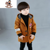YueBin男童外套秋装2020新款洋气儿童毛呢大衣加厚冬小童宝宝呢子风衣潮毛衣