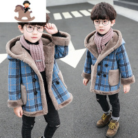 YueBin男童毛呢外套加厚2020新款儿童秋冬装韩版中长款加绒洋气呢子大衣毛衣
