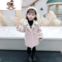 YueBin女童毛呢外套韩版秋冬装2020新款网红洋气儿童加厚宝宝呢子大衣潮毛衣