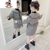 YueBin女童洋气加厚中长款呢大衣2020冬装洋气中大儿童网红毛呢秋冬外套毛衣