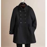 YueBin2020新款女童欧美秋冬女童大衣加棉加厚羊毛呢子外套中大童大衣毛衣