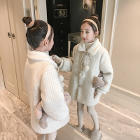 YueBin小二班女童毛呢外套秋冬2020新款中长款洋气加厚儿童冬季呢子大衣毛衣
