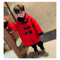 YueBin童装男童呢子大衣2020秋冬新款中大童毛呢外套儿童洋气夹棉冬装潮毛衣