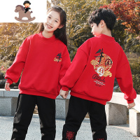 YueBin儿童拜年服唐装男童冬季过新年装女童汉服中国风加厚卫衣表演出服卫衣童