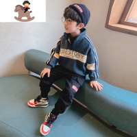 YueBin童装男童加绒卫衣儿童冬装洋气网红打底衫2021新款中大童卫衣童