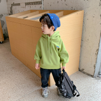 YueBin萌萌哒童装秋冬儿童连帽加厚卫衣男童字母印花卫衣宝宝抓绒上衣潮卫衣童