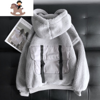 YueBin秋冬季12羔毛13韩版加厚14胖男孩卫衣15大童16岁高初中学生外套卫衣童