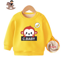 YueBin男童卫衣加绒冬季2020新款小儿童卡通加厚上衣宝宝保暖衣服外套潮卫衣童