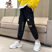 YueBin女童工装裤加绒2020新款洋气女大童休闲长裤秋冬季一体绒儿童裤子裤子