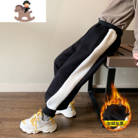 YueBin女童加绒裤子2020秋冬装新款洋气运动裤儿童长裤中大童加厚休闲裤裤子