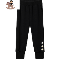 YueBin2020冬季新款女童加绒加厚休闲运动裤中大儿童装针织长裤子收脚裤裤子