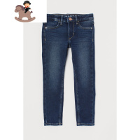 YueBin 童装女童儿童裤子2020秋冬新款洋气舒柔紧身版牛仔裤 0908466裤子