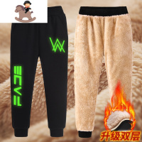 YueBin儿童裤子秋冬2020新款潮男大童冬装棉裤外穿加厚男童加绒裤一体绒裤子