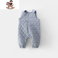 YueBin宝宝背带裤秋冬儿童保暖长裤男童冬装2020年新款婴儿加厚夹棉裤子裤子