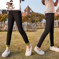 YueBin女童加绒裤子儿童长裤棉裤黑色紧身2020新款大童冬季加厚打底外穿裤子