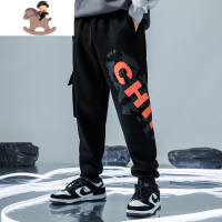 YueBin男童裤子2020新款童裤儿童冬款运动裤韩版休闲中大童冬季加绒长裤裤子