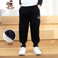 YueBin男童加绒裤子冬装2020新款加厚儿童一体绒运动裤秋冬季中大童卫裤裤子