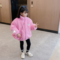 YueBin女童加绒加厚外套冬装羊羔绒2020新款冬季韩版洋气毛毛夹克上衣外套童
