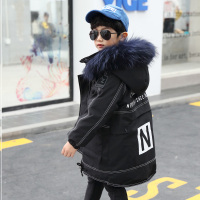 YueBin米琪童小鸭新款儿童羽绒服男童中长款加厚洋气冬装男孩韩版外套潮外套童