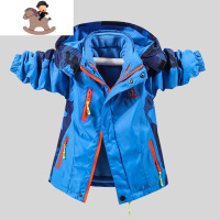 YueBin男童外套2020新款加绒春秋冬装中大童可拆卸三合一儿童冲锋衣上衣外套童