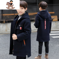 YueBin男童冬装外套2020新款5中大童6加厚7保暖8男孩韩版呢大衣9-12岁潮外套童