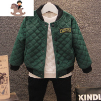 YueBin2020秋冬男童夹克羊羔毛加绒加厚短款外套儿童韩版洋气格子上衣潮外套童