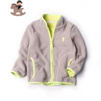 YueBin儿童摇粒绒外套夹克童装2020秋冬洋气男童加绒开衫宝宝抓绒卫衣外套童