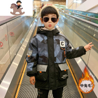 YueBin男童2020新款派克服中大童加绒加厚外套洋气儿童棉服袄冬装韩版潮外套童