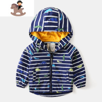 YueBin男童外套春秋洋气2020新款宝宝加绒冲锋衣秋冬儿童童装上衣时髦外套童