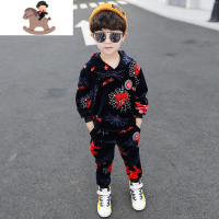 YueBin儿童金丝绒套装男童秋装2020新款小童洋气宝宝秋冬季加绒潮套装童