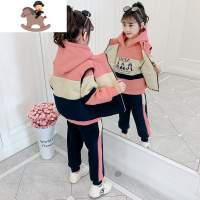 YueBin3儿童装4女童秋冬装卫衣三件套装5加厚小孩衣服6加绒洋气7女孩8岁套装童