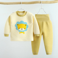 YueBin宝宝保暖衣套装棉护肚裤高腰男女婴儿夹棉秋衣儿童三层内衣秋冬套装童