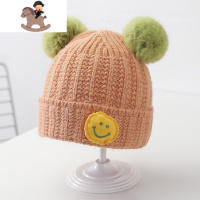 YueBin宝宝帽子围脖套装加厚冬季儿童毛线帽可爱婴儿帽子秋冬保暖套头帽套装童