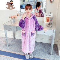 YueBin女童睡衣套装秋冬季珊瑚绒儿童卡通公主睡裙唐老鸭法兰绒小孩睡袍套装童
