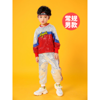 YueBin元旦儿童演出服舞蹈女加绒冬圣诞衣服爵士舞套装幼儿园亮片合唱服套装童