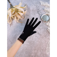 富名洋防晒手套女夏天骑电动车春秋季纯棉薄款骑行开车防滑触屏