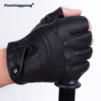 富名洋半指手套男夏季薄款防滑运动水洗皮露指骑行户外登山战术手套