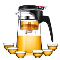 渊之源玻璃功夫茶具飘逸杯玻璃杯花茶壶茶道泡茶杯子