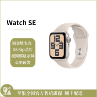 Apple Watch SE (GPS) 40 毫米 星光色铝金属表壳 运动型表带 - M/L