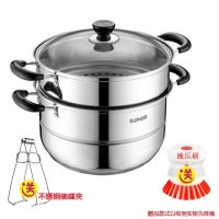 苏泊尔(SUPOR)304不锈钢双层蒸锅SZ28B5加厚复底蒸笼汤锅28cm煤气灶燃气灶电磁炉通用蒸煮锅锅具 苏泊尔炊具
