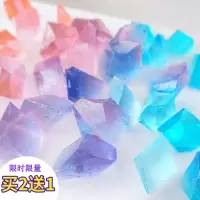 红樱花琥珀糖韩国咀嚼高颜值零食糖果超大切片宝石糖钻石水晶糖
